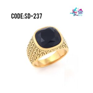 Turkish High Quality Black Stone Finger Ring ( CODE:SD-237)