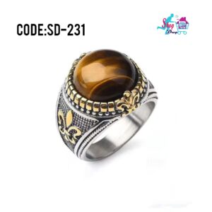 Turkish Origin Handmade Tiger Stone Finger Ring ( CODE:SD-231)