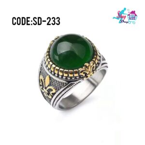 Turkish Origin Handmade Green Stone Finger Ring ( CODE:SD-233)
