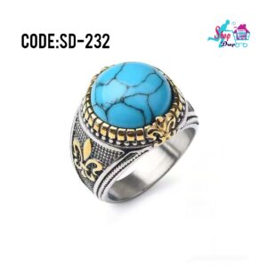 Turkish Origin Handmade Turquoise Stone Finger Ring ( CODE:SD-232)