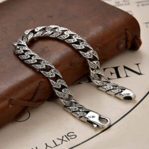 Silver Cuban Curb Link Chain Bracelet