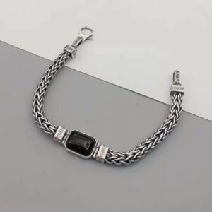 Black Onyx Sterling Silver Bracelet