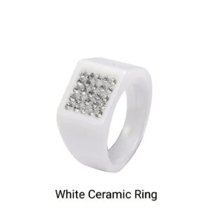 Ceramic Fashionable White Color Finger Ring